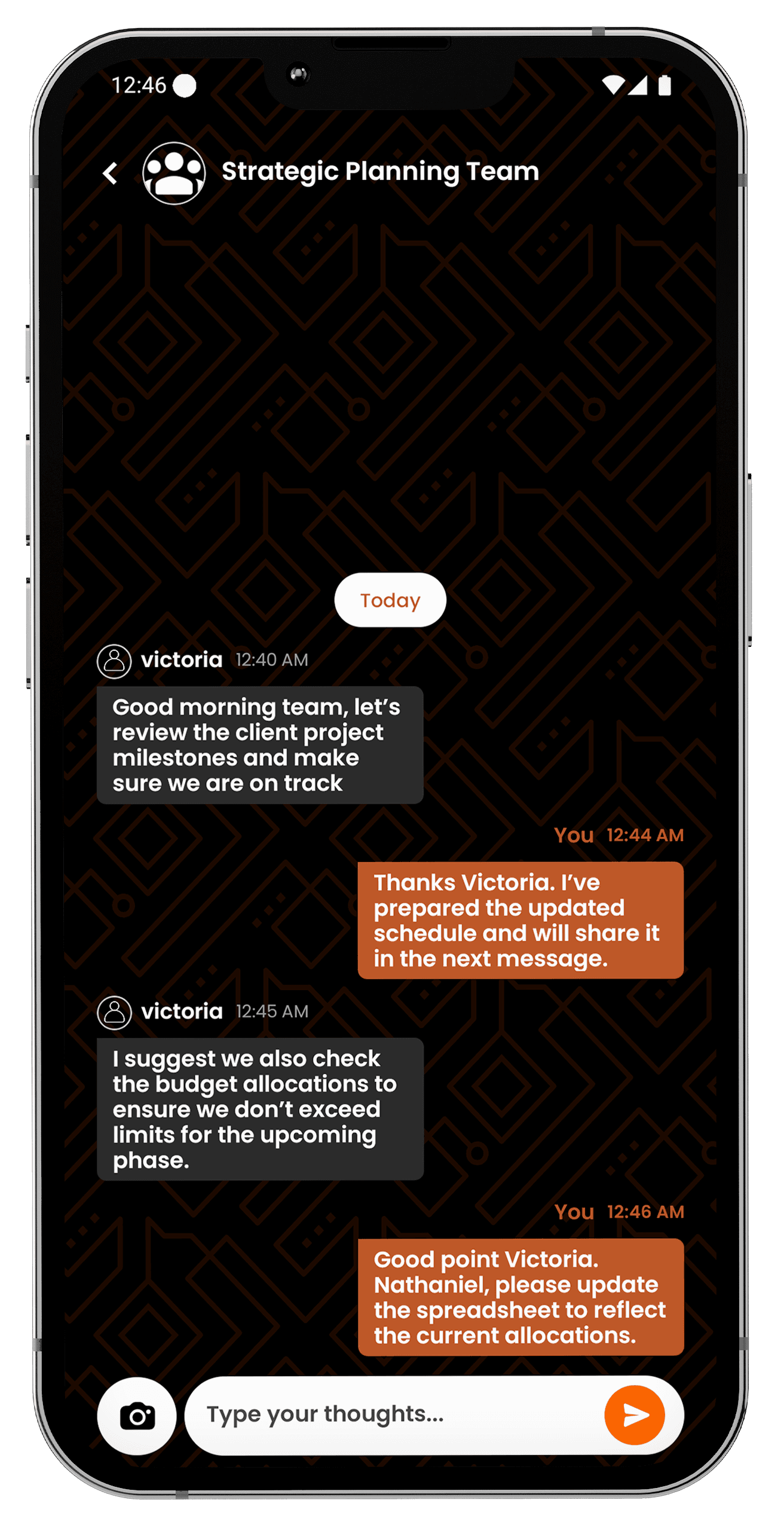 Rackon secure team chat encrypted group messaging interface for business teams